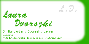 laura dvorszki business card
